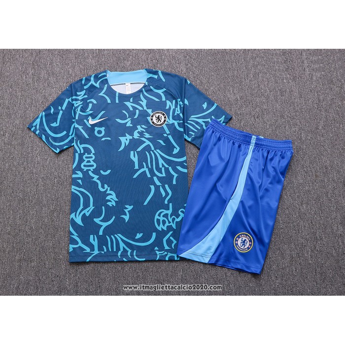 Tuta da Track Chelsea Manica Corta 2022 2023 Blu - Pantalon Corto